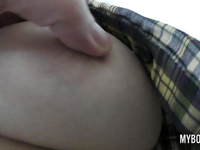 Nipple play, close up blowjob and spanking in bondage