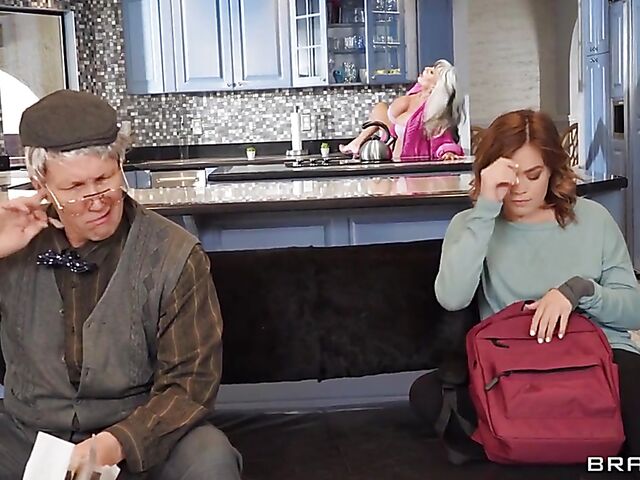 Busty cougar Sally Dangelo cheating with a boy