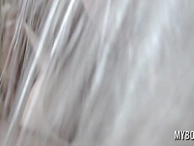 POV tit fuck and cumshot on those natural boobs