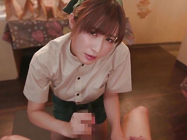 Japanese sex at the bakery with Riho Fujimori