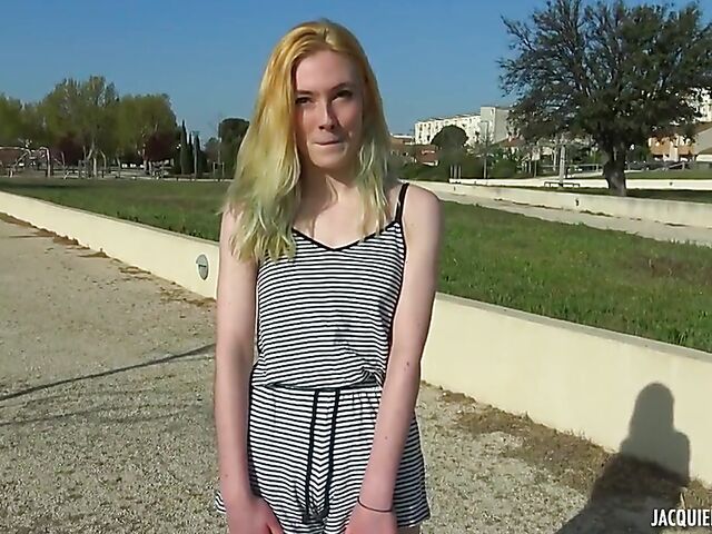 Charlotte - 19-year-old blonde teen DP with two guys