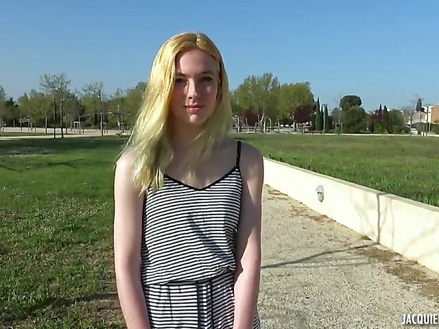 Charlotte - 19-year-old blonde teen DP with two guys