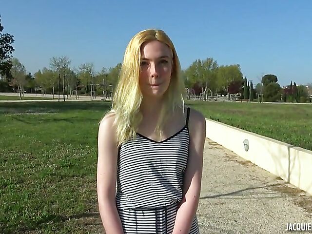 Charlotte - 19-year-old blonde teen DP with two guys