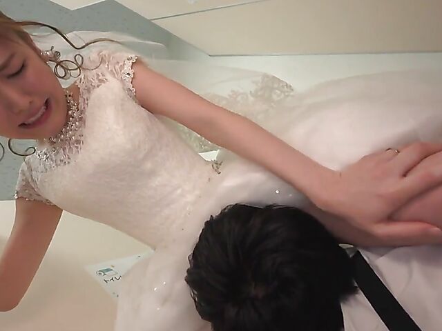 Japanese wedding fuck fest with Nozomi Azuma