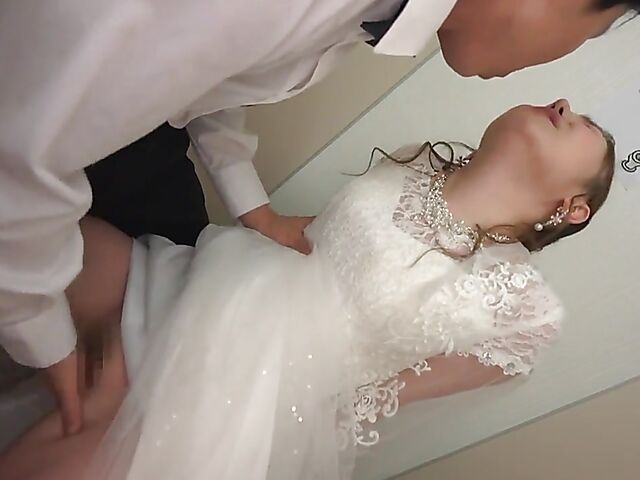 Japanese wedding fuck fest with Nozomi Azuma