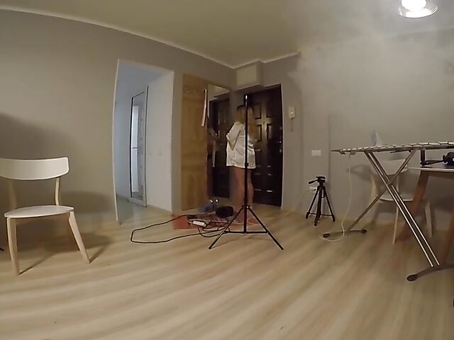 Cute Kitty's huge naturals shot on cam at home