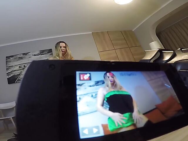 Cute Kitty's huge naturals shot on cam at home