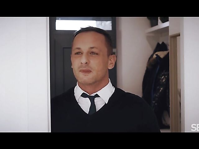 Sensual blonde in black lingerie fuck session featuring Ariela