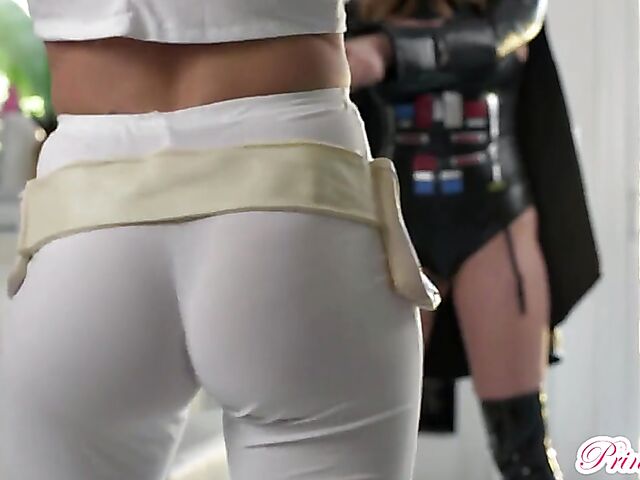 Three girls one guy cosplay foursome with Chloe Temple, Lily Larimar and Quinn Wilde