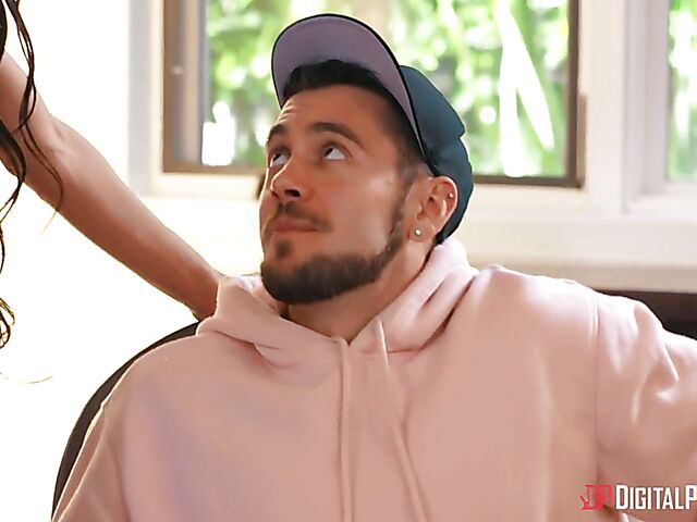 Alexis Tae - White on ebony interracial pussy slamming by the fire