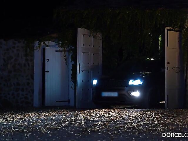 Hot threesome after dark with sexy women in lingerie Mariska and Tiffany Leiddi