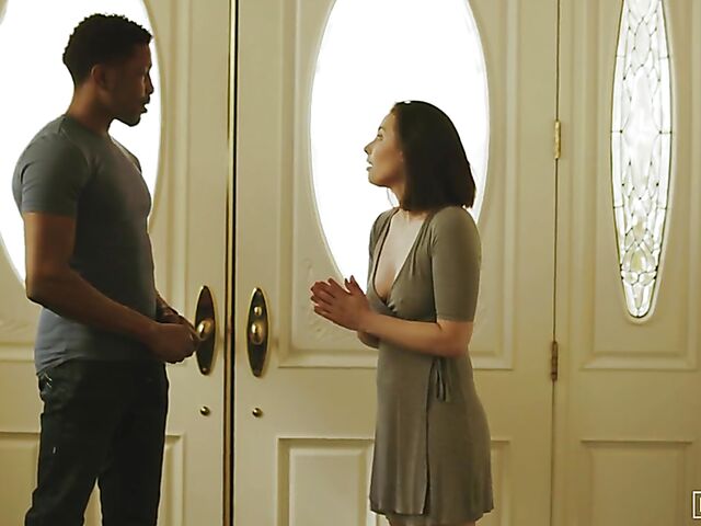 Casey Calvert interracial fuck in black panties