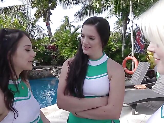 POV cheerleader FFFM 4some with Sabrina Snow, Alice Visby and Sofie Reyez
