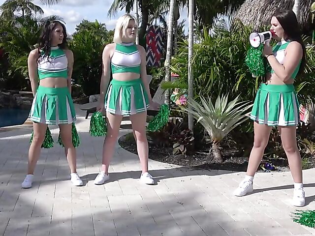 POV cheerleader FFFM 4some with Sabrina Snow, Alice Visby and Sofie Reyez