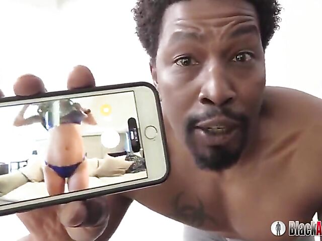 Double view BBC interracial porn with natural tit cutie Jasmine Wilde