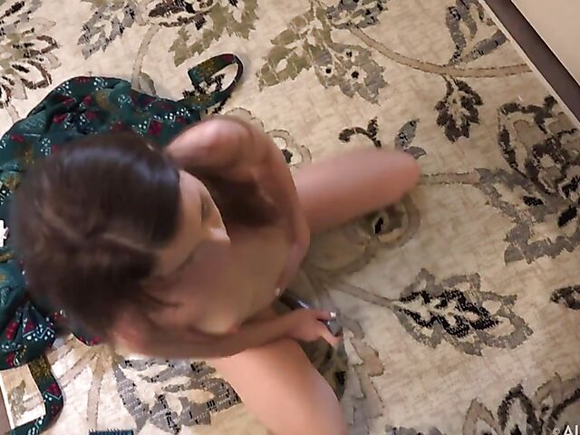 Mirror masturbation with Charly Summer's vibrating dildo