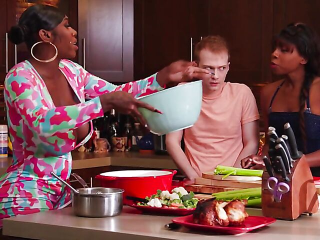 Busty ebony white boy interracial fucking with MILF Ebony Mystique