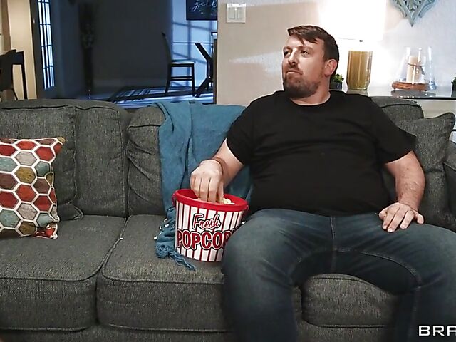 Charlotte Rayn & Jimmy Michaels - Step mom and son sneakily fuck in the living room