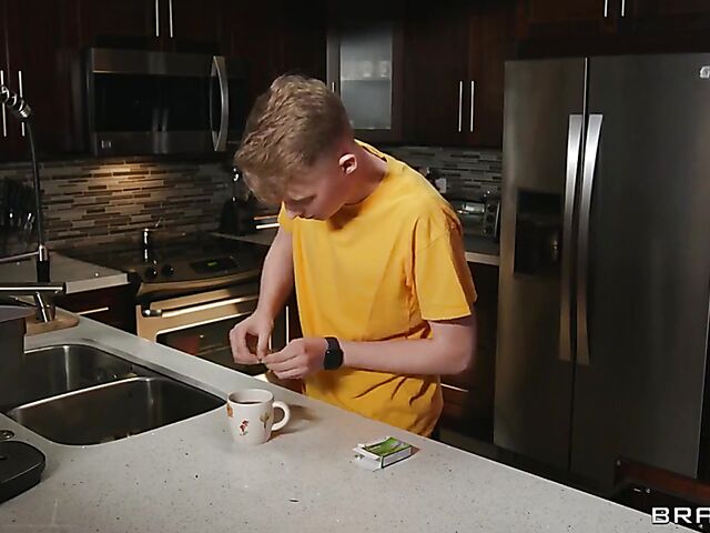 Charlotte Rayn & Jimmy Michaels - Step mom and son sneakily fuck in the living room