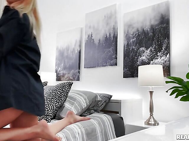 Naughty girl Leah Lee gets caught masturbating