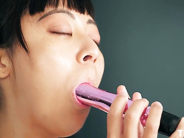 Akari Suka - Asian maid solo with a vibrating dildo