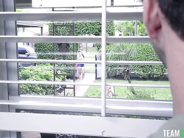 Cute hot babysitter Carmen Rae gets some cock