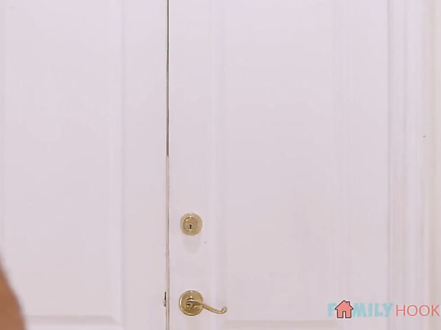 Horny stepsis Natalie Knight caught masturbating in the shower