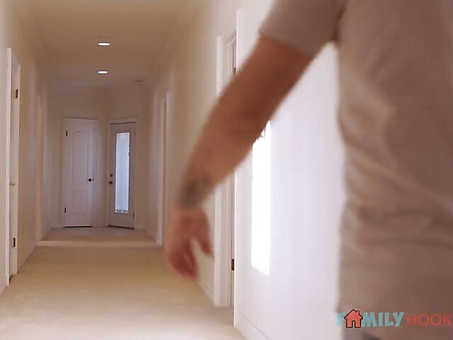 Horny stepsis Natalie Knight caught masturbating in the shower