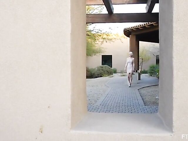 Adorable blond milf Kit Mercer puts toys and fingers in her snatch