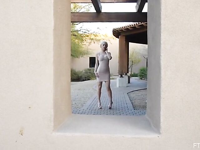 Adorable blond milf Kit Mercer puts toys and fingers in her snatch