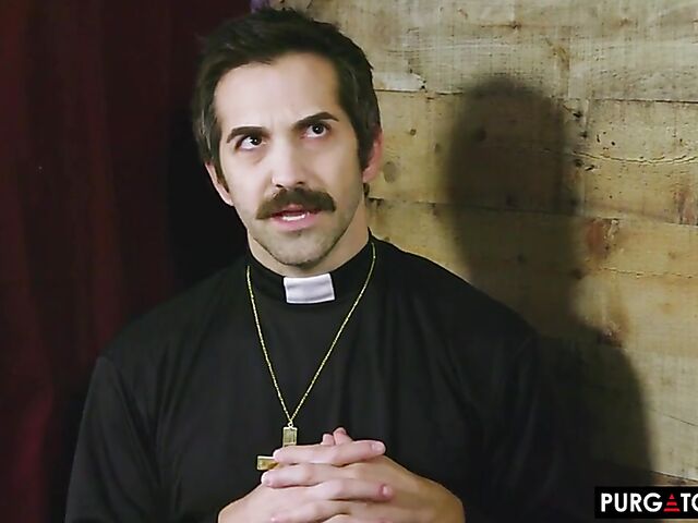 Hot brunette Chloe Amour wants priest Donnie Rock to teach her a lesson in sex