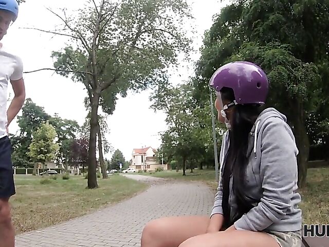 Fuck my girlfriend for money roleplay porn with hot skater girl Jennifer Mendez