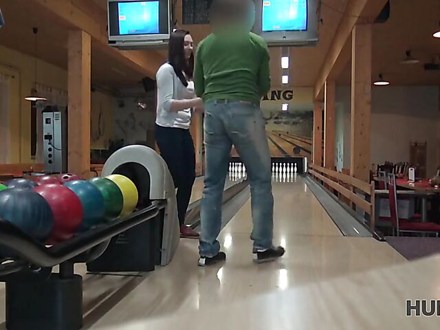 Morgan Rodriguez - Public sex for cash in a bowling place with not his girlfriend