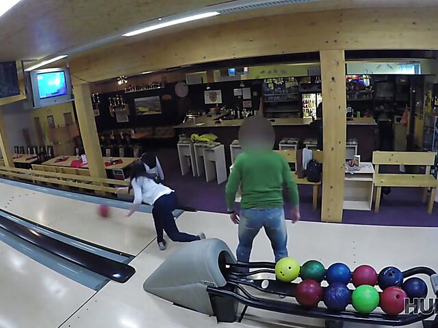 Morgan Rodriguez - Public sex for cash in a bowling place with not his girlfriend