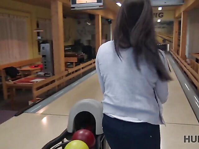 Morgan Rodriguez - Public sex for cash in a bowling place with not his girlfriend