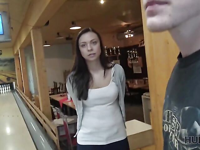 Morgan Rodriguez - Public sex for cash in a bowling place with not his girlfriend