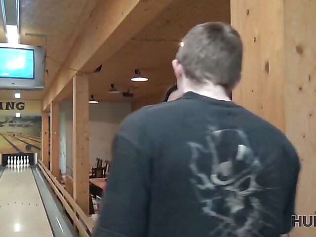 Morgan Rodriguez - Public sex for cash in a bowling place with not his girlfriend