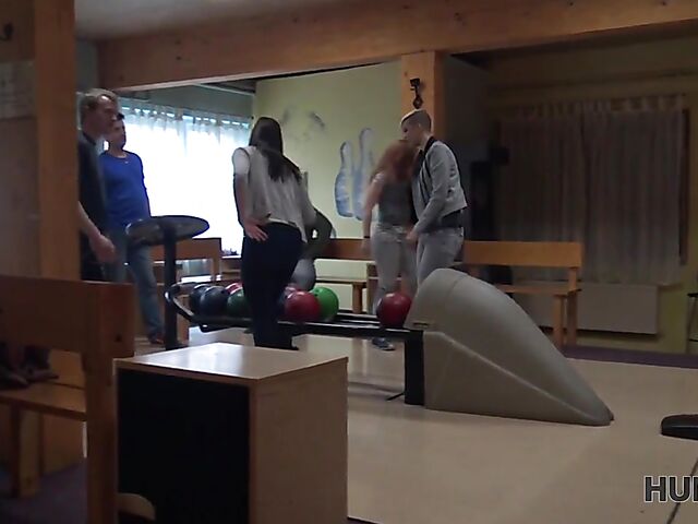 Morgan Rodriguez - Public sex for cash in a bowling place with not his girlfriend