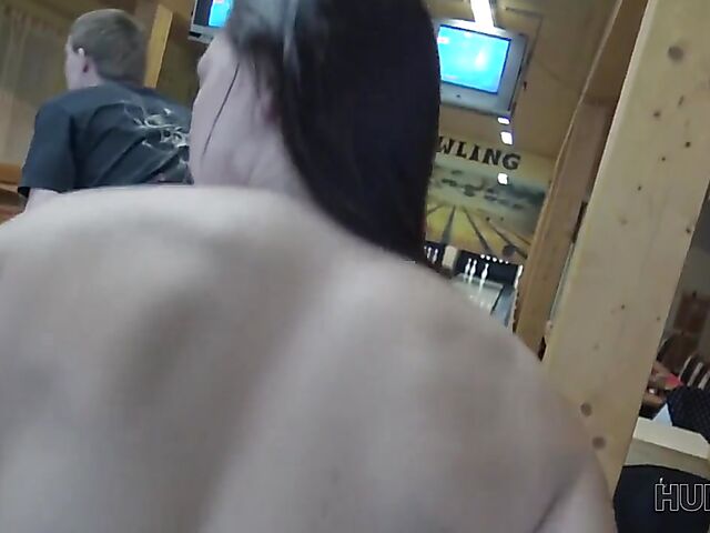 Morgan Rodriguez - Public sex for cash in a bowling place with not his girlfriend