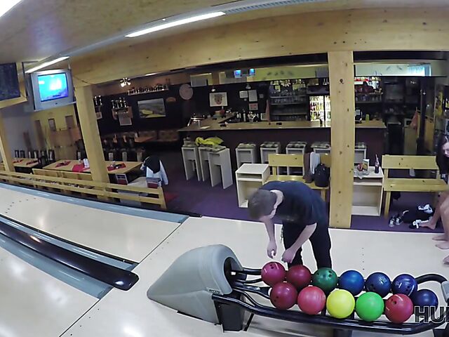 Morgan Rodriguez - Public sex for cash in a bowling place with not his girlfriend