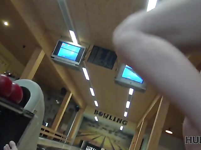 Morgan Rodriguez - Public sex for cash in a bowling place with not his girlfriend