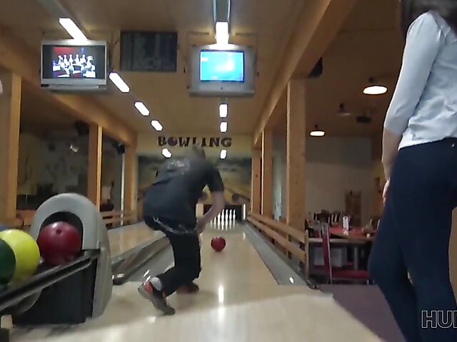 Morgan Rodriguez - Public sex for cash in a bowling place with not his girlfriend