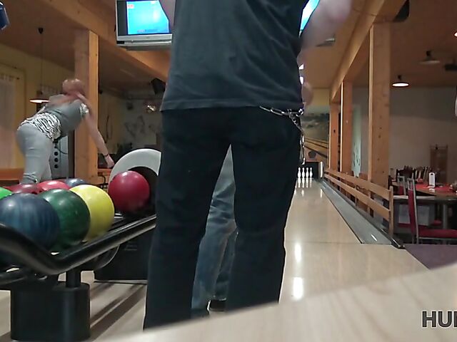 Morgan Rodriguez - Public sex for cash in a bowling place with not his girlfriend