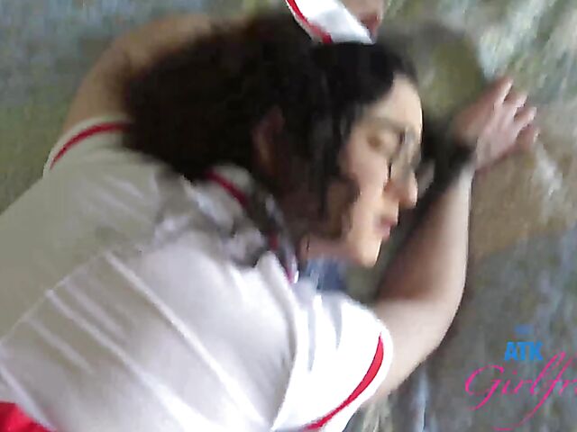 POV nurse uniform and glasses porn with Lyra Lockhart