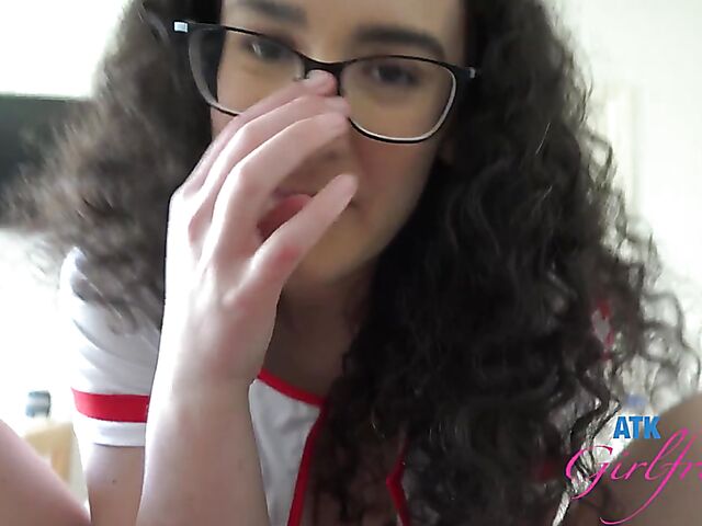 POV nurse uniform and glasses porn with Lyra Lockhart