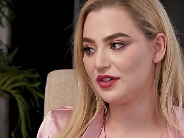 Blowjob during the job interview and hot sex in bed with Blake Blossom