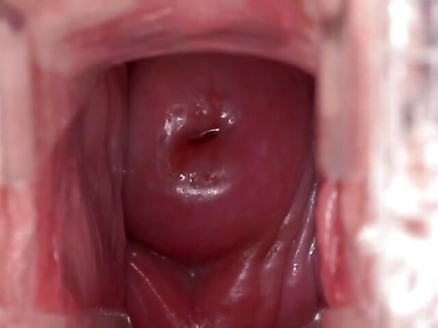 Adorable Sydney Love's wide open pussy with a speculum