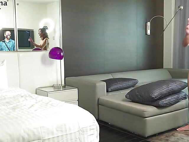 Asian guy white girl porn backstage with Kayley Gunner