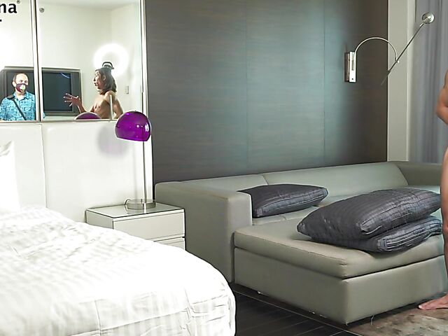 Asian guy white girl porn backstage with Kayley Gunner