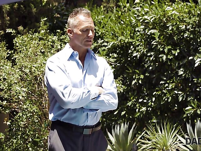 Sydney Cole swimming naked with her horny stepdad